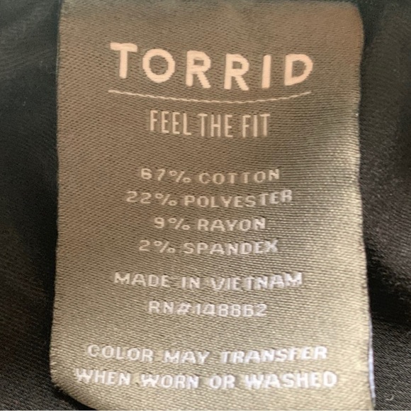 Torrid Women’s Sky  High Skinny Super Soft Distressed Black Size 20R #Feelthefit - Picture 5 of 9